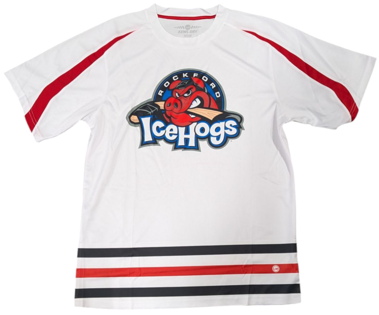 Men's Rockford IceHogs Levelwear White Kewl-Dry Performance Jersey Tee - Pro Jersey Sports