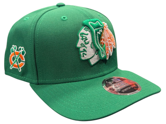 Chicago Blackhawks New Era NHL Kelly Green 9SEVENTY Adjustable Hat - Pro Jersey Sports