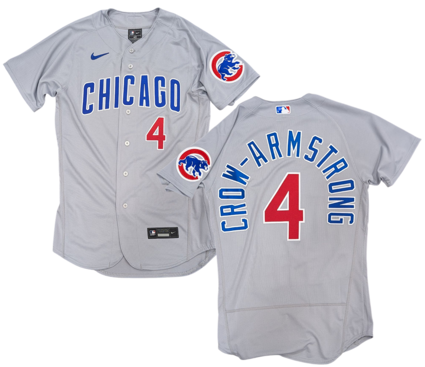 Men's Chicago Cubs Pete Crow-Armstrong Nike Road Gray Authentic Player Jersey - Pro Jersey Sports