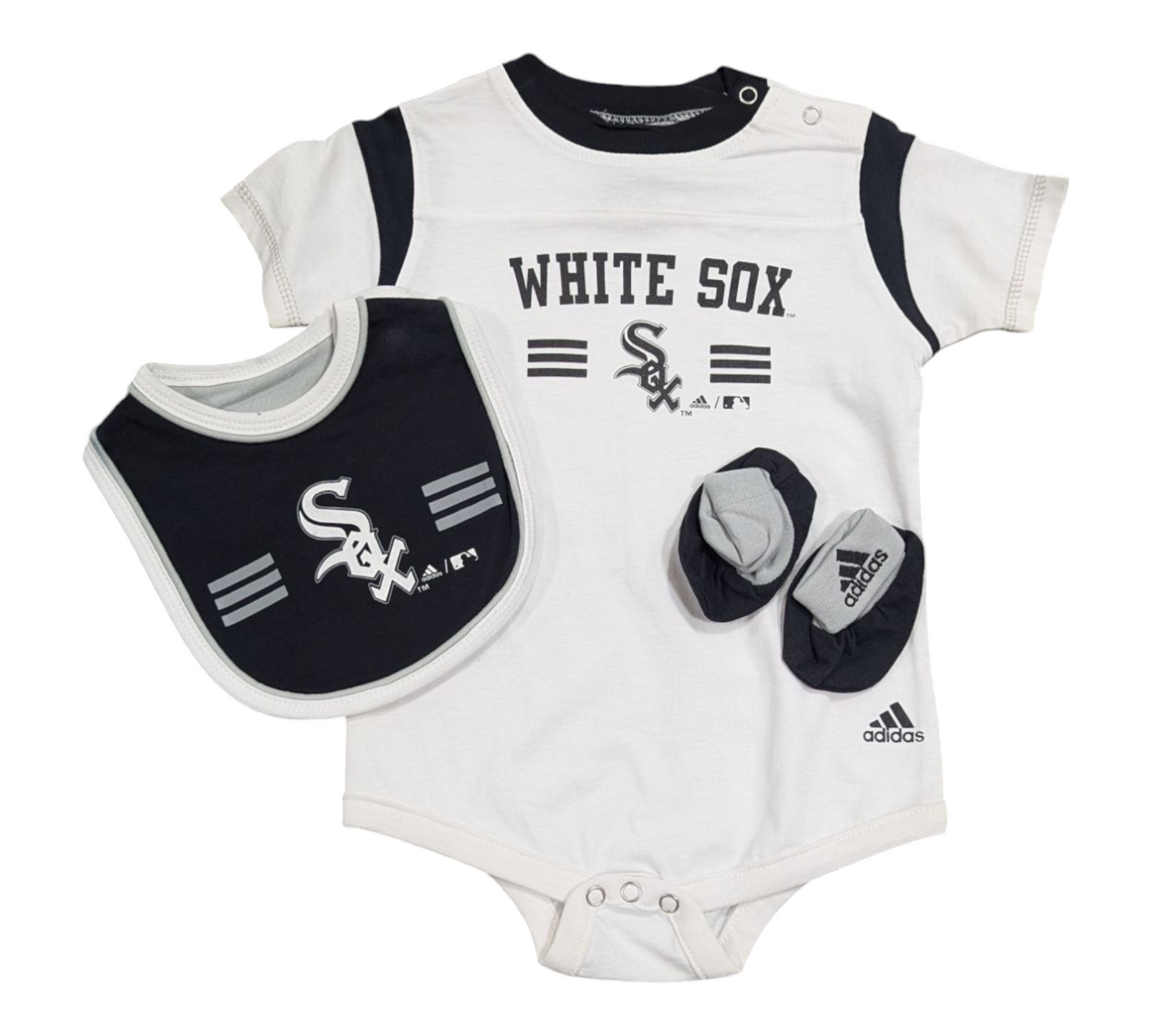 Chicago White Sox Black Newborn/Infant 3 Pack Creeper Set - Pro Jersey Sports