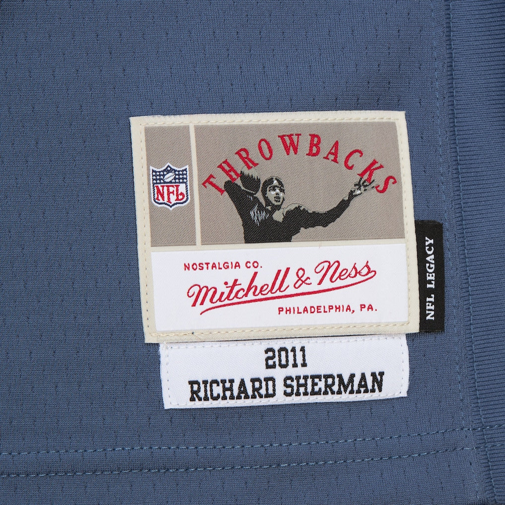 Men's Seattle Seahawks Richard Sherman Mitchell & Ness Blue 2011 Legacy Replica Jersey