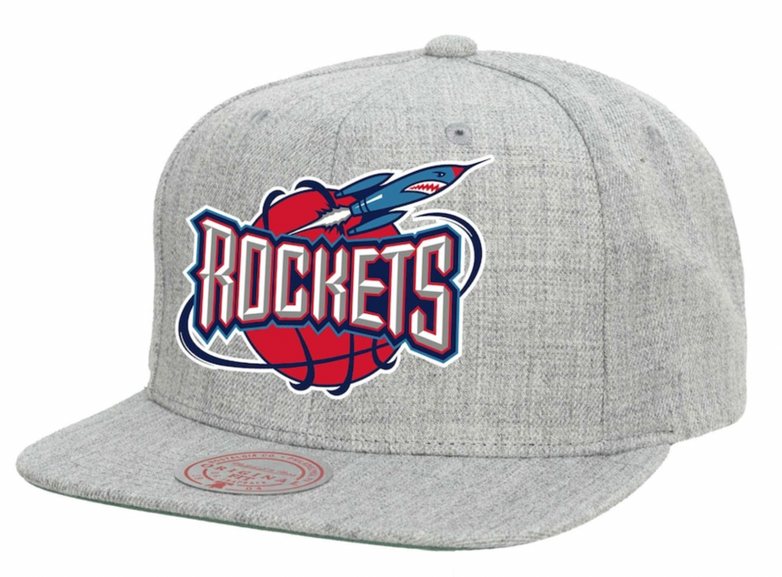 Houston Rockets HWC Gray Heather 2.0 Mitchell & Ness Snapback Hat - Pro Jersey Sports