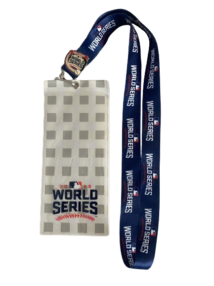 Chicago Cubs 2016 World Series Ticket lanyard with I was there pin - Pro Jersey Sports