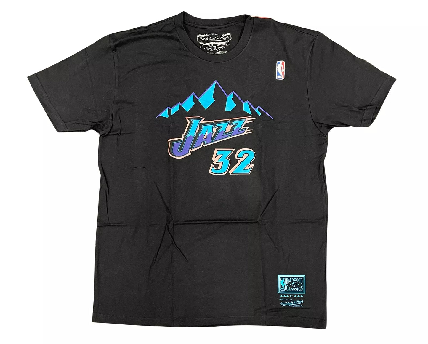 Men's Utah Jazz Karl Malone Mitchell & Ness Black Reload Name & Number T-Shirt - Pro Jersey Sports