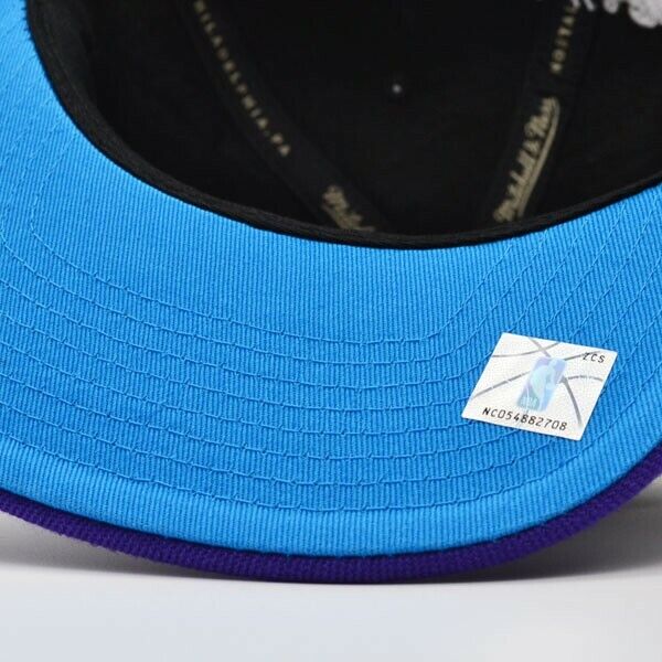 Men's Mitchell & Ness Utah Jazz NBA Core Basic 2 Tone Black/Purple Hardwood Classics Snapback Hat - Pro Jersey Sports