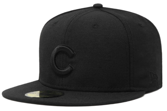 Chicago Cubs New Era Black Tonal Primary Logo 59FIFTY Fitted Hat - Pro Jersey Sports