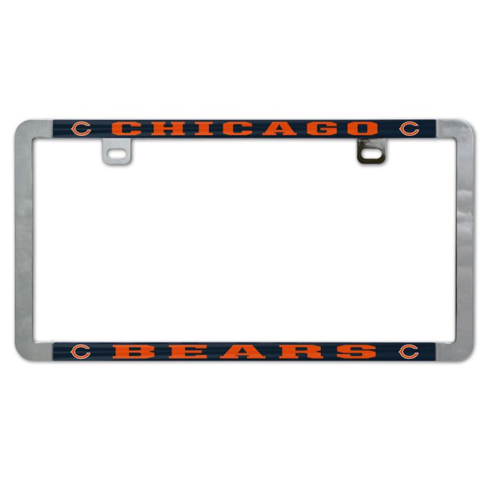 Chicago Bears Metal Wincraft Chrome License Plate Frame - Pro Jersey Sports