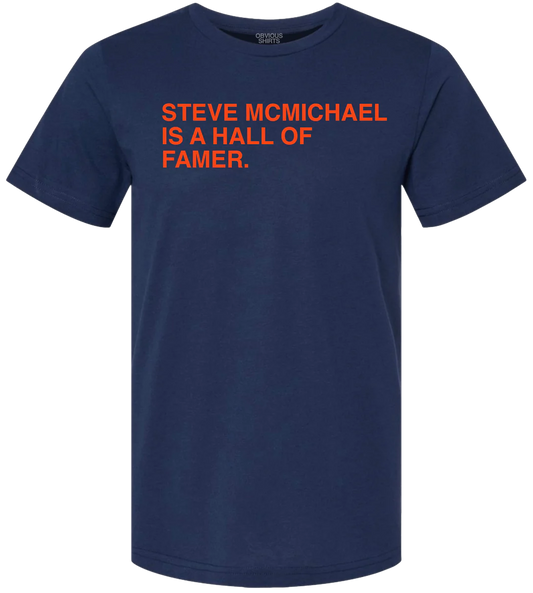 Men's Steve McMichael Is A Hall Of Famer Obvious Shirts Navy Tee - Pro Jersey Sports