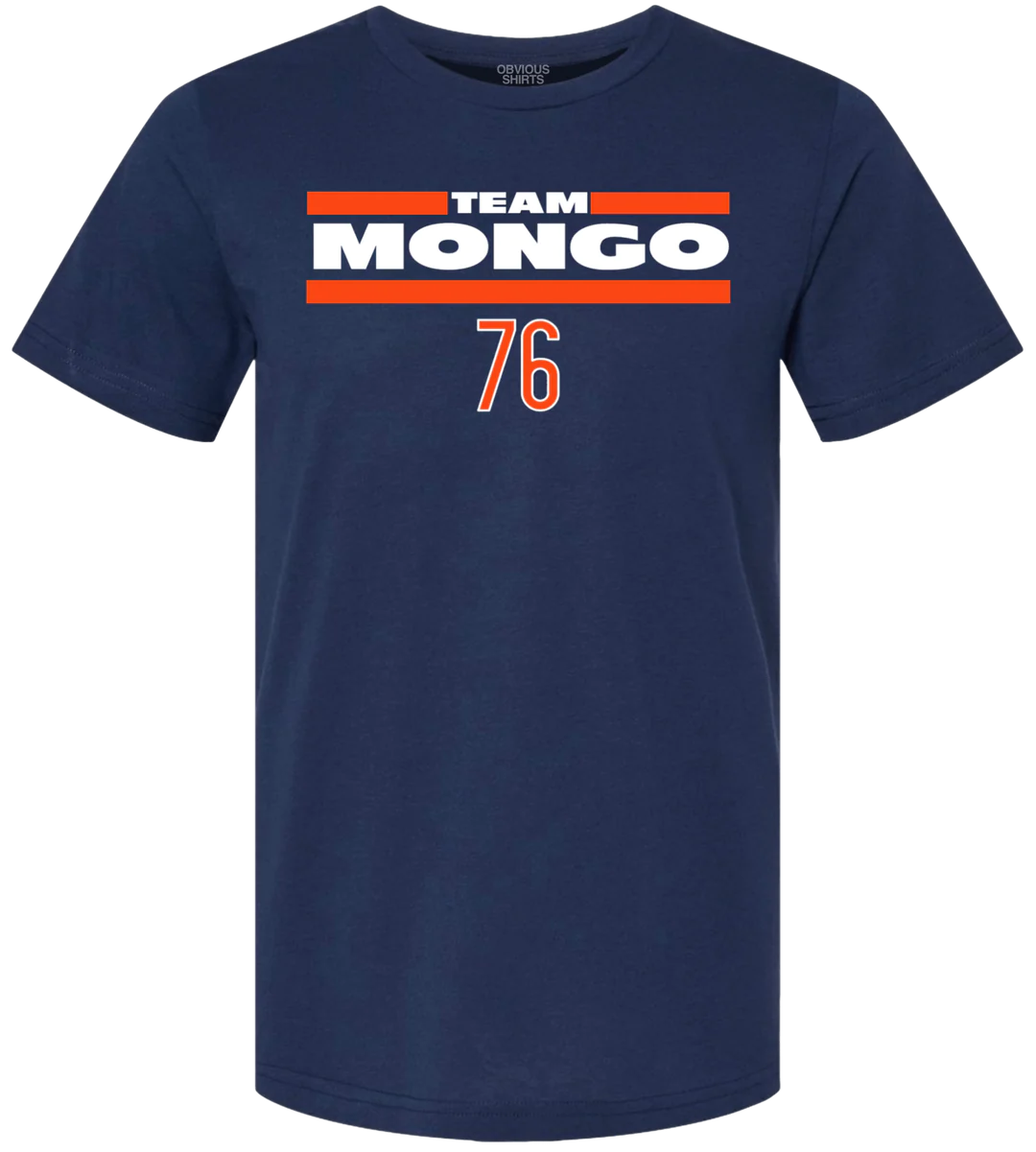 Men's Steve McMichael Team Mongo Obvious Shirts Navy Tee - Pro Jersey Sports