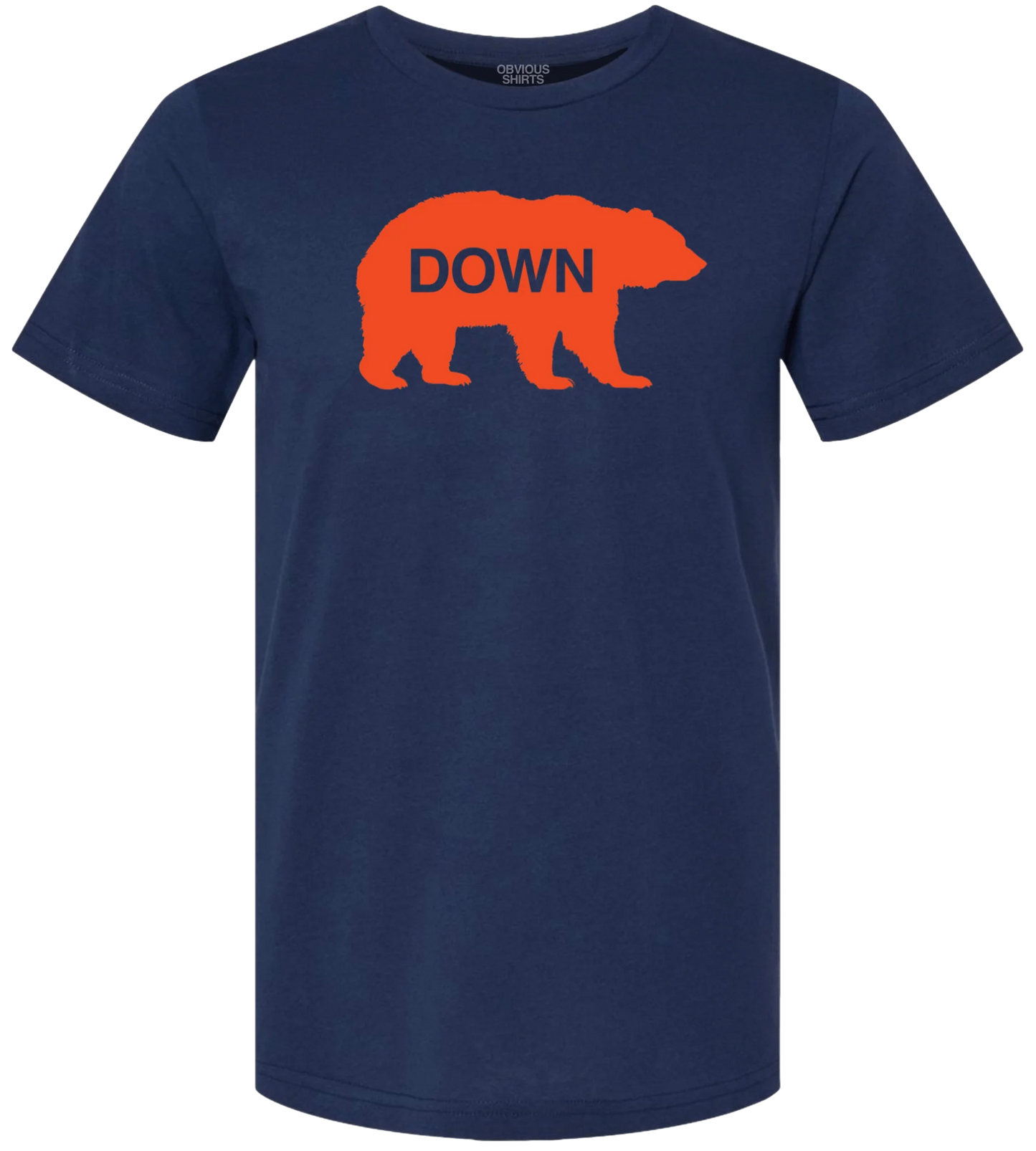 Men's Chicago Bears "Bear Down" Obvious Shirts Navy Tee - Pro Jersey Sports