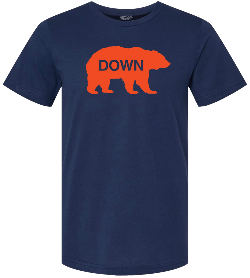 Men's Chicago Bears "Bear Down" Obvious Shirts Navy Tee - Pro Jersey Sports