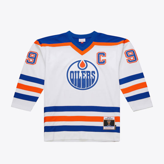 Men's Wayne Gretzky Edmonton Oilers 1986-87 White Power Play Player Jersey - Pro Jersey Sports