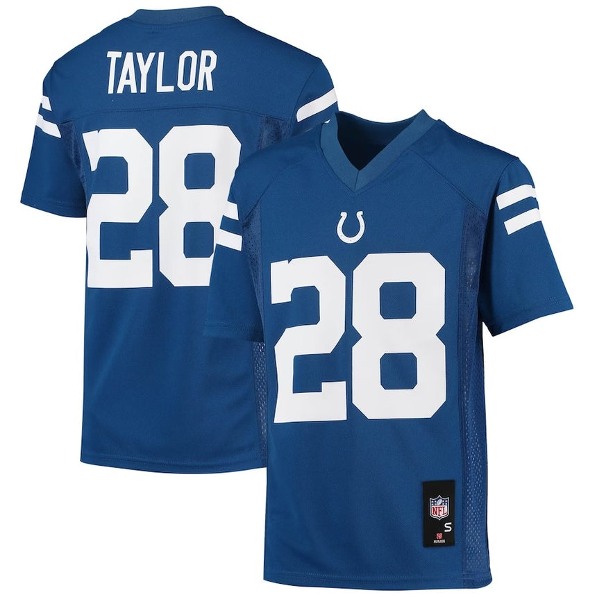 Jonathon Taylor Indianapolis Colts Youth Replica Mid Tier Player Jersey - Blue - Pro Jersey Sports