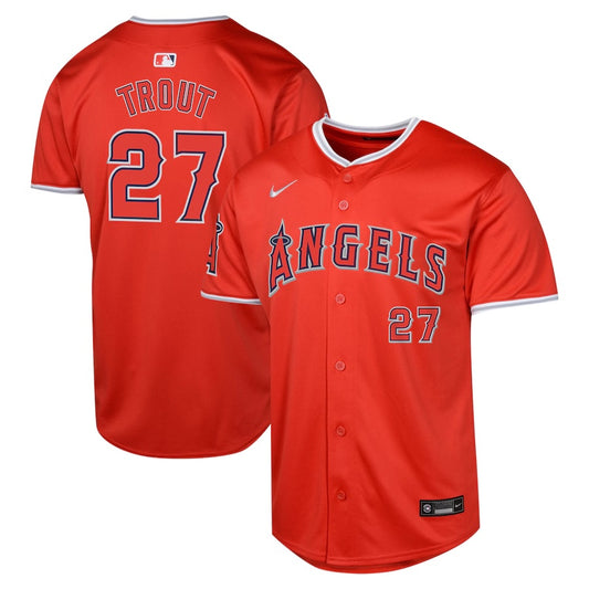NIKE Youth Mike Trout Los Angeles Angels Red Alternate Limited Jersey - Pro Jersey Sports