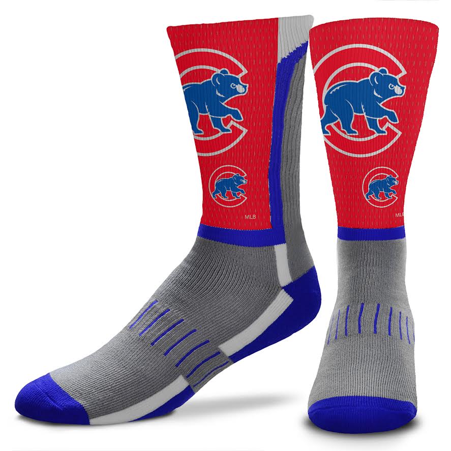 Chicago Cubs For Bare Feet MLB Zoom V-Curve Socks - Pro Jersey Sports