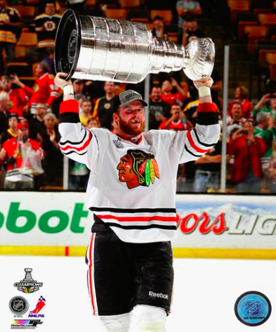 Bryan Bickell Chicago Blackhawks 2013 Stanley Cup Champions Raising Of The Cup Photo