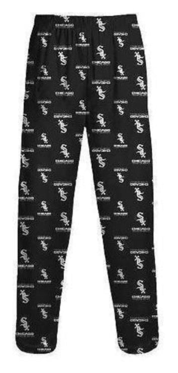 Youth Chicago White Sox Black Printed Pajama Pants - Pro Jersey Sports