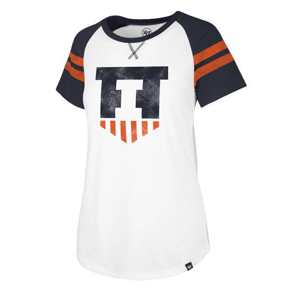 Illinois Fighting Illini '47 NCAA Women's Fly Out Raglan T-Shirt - Pro Jersey Sports