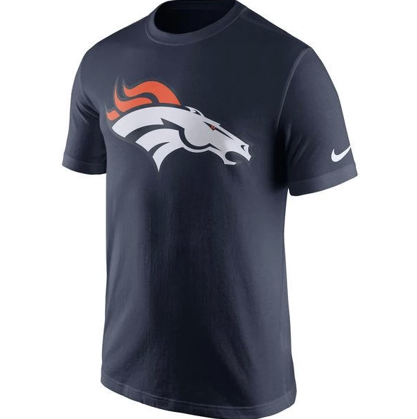 Youth Denver Broncos Nike Logo Essential Navy Tee - Pro Jersey Sports