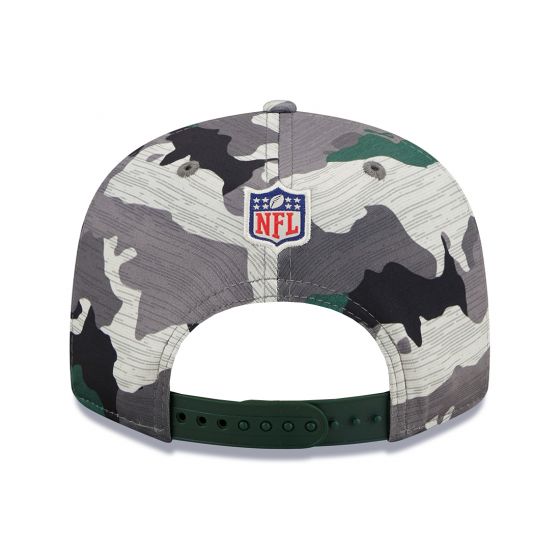 Men's Green Bay Packers New Era Camo 2022 NFL Training Camp Official 9FIFTY Snapback Adjustable Hat - Pro Jersey Sports