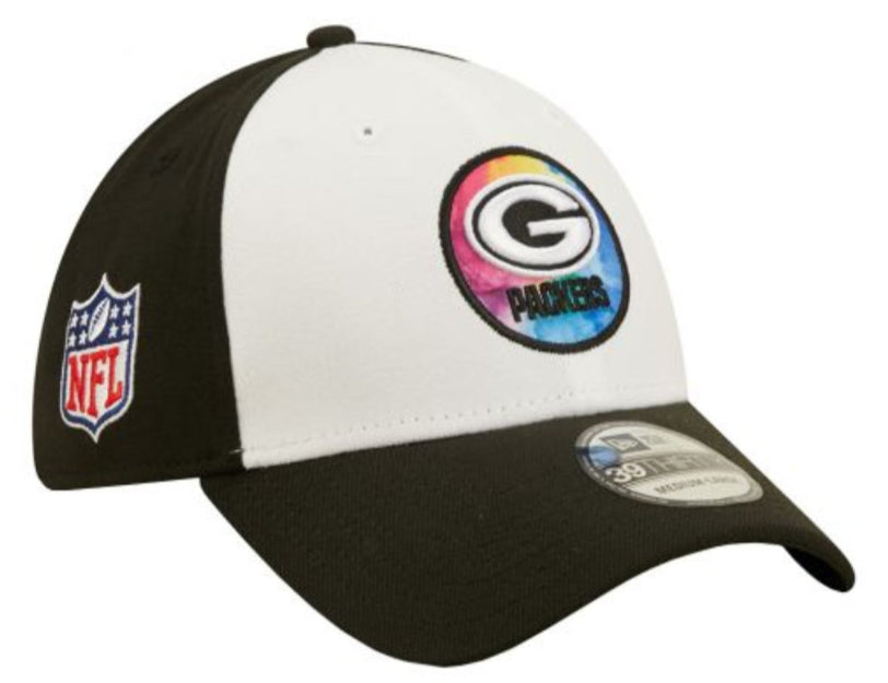 Men's Green Bay Packers New Era Crucial Catch 2022 NFL Coaches Sideline White/Black 39THIRTY Flex Hat - Pro Jersey Sports