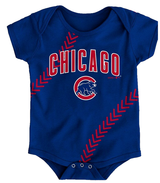 Infant Chicago Cubs Majestic Blue Fan-Atic Baseball Bodysuit, BLUE, 12M