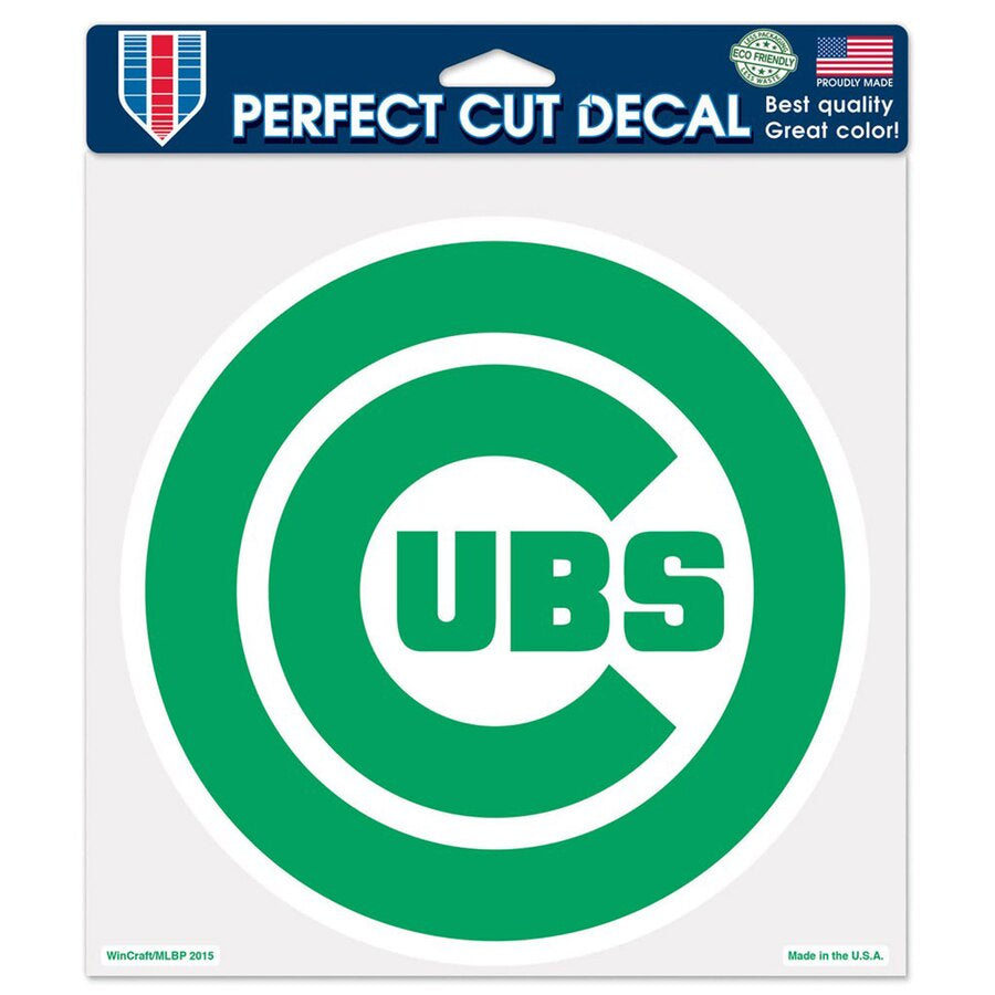 Chicago Cubs 8X8 Green Perfect Cut Decal - Pro Jersey Sports