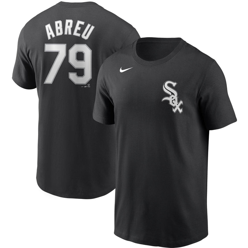 Men's Chicago White Sox Jose Abreu Nike Black Name & Number T-Shirt - Pro Jersey Sports