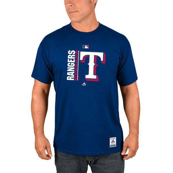 Men's MLB Texas Rangers Majestic Royal Authentic Collection Team Icon T-Shirt - Pro Jersey Sports