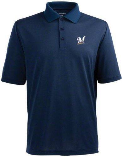 Milwaukee Brewers Navy Pique Extra Light Polo Shirt - Pro Jersey Sports