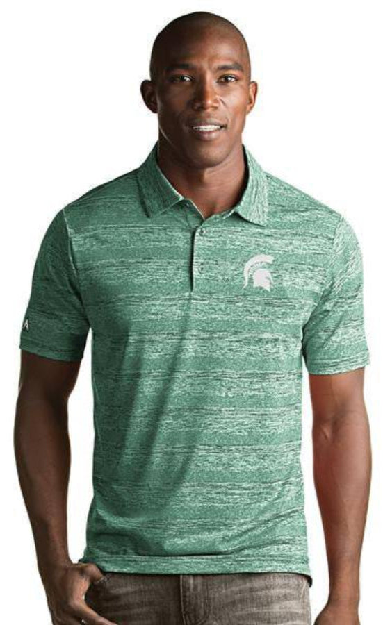 Men's NCAA Michigan State Spartans Formation Polo Shirt By Antigua - Pro Jersey Sports