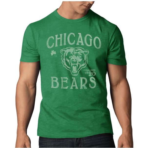 Men’s Chicago Bears Kelly Green Logo Scrum Tee By ’47 Brand - Pro Jersey Sports