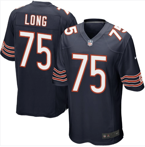 Chicago Bears Mens Kyle Long Nike Navy Blue Team Color Game Jersey - Pro Jersey Sports