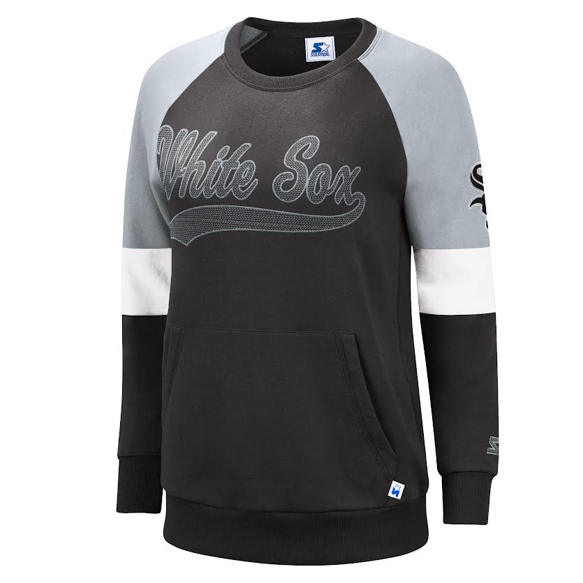 Women's Chicago White Sox Starter Black Crew Neck Sweatshirt - Pro Jersey Sports