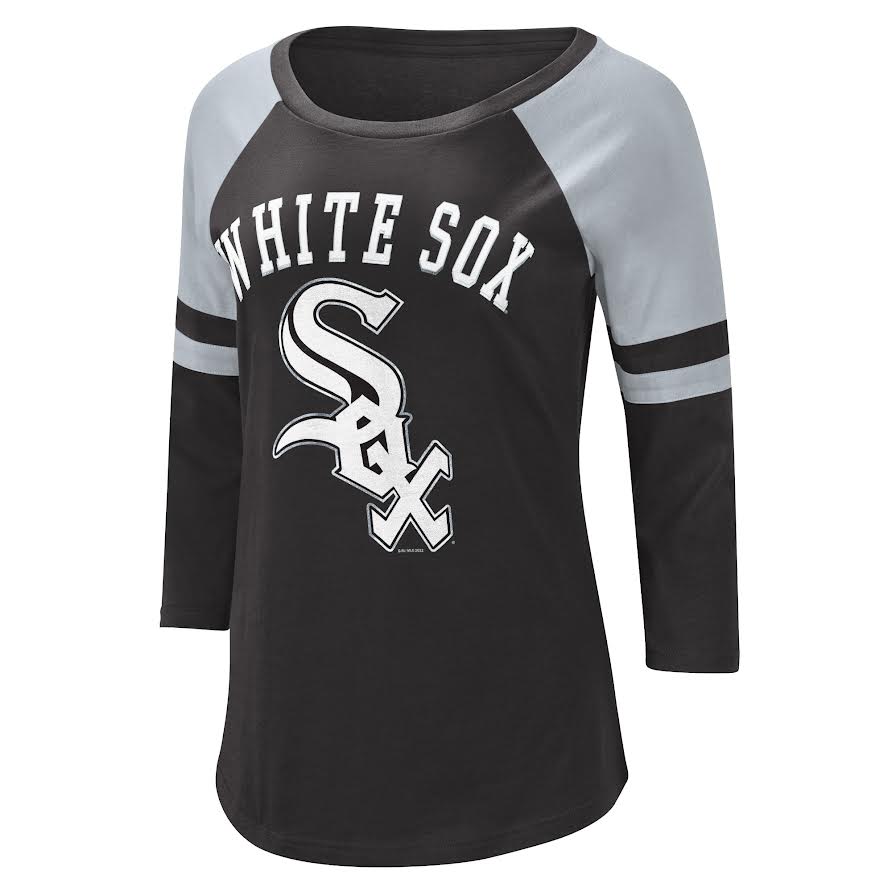 Women's Chicago White Sox G-3 Black Centered Primary Logo Long Sleeve Tee - Pro Jersey Sports
