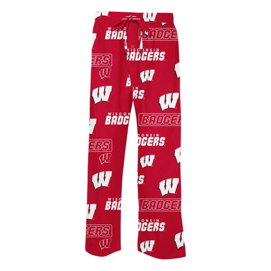Men’s NCAA Wisconsin Badgers Slide Knit Pants By Concepts Sport