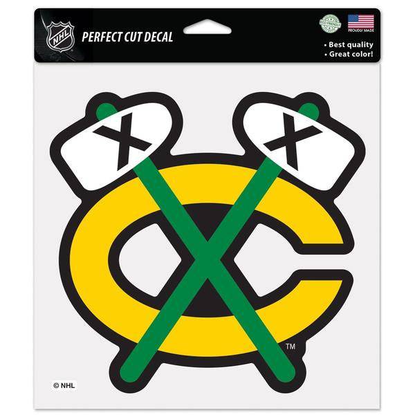 Chicago Blackhawks Secondary Logo Tomahawk 8X8 Perfect Cut Decal - Pro Jersey Sports