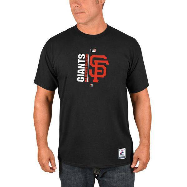 Men's MLB San Francisco Giants Majestic Black Authentic Collection Team Icon T-Shirt - Pro Jersey Sports