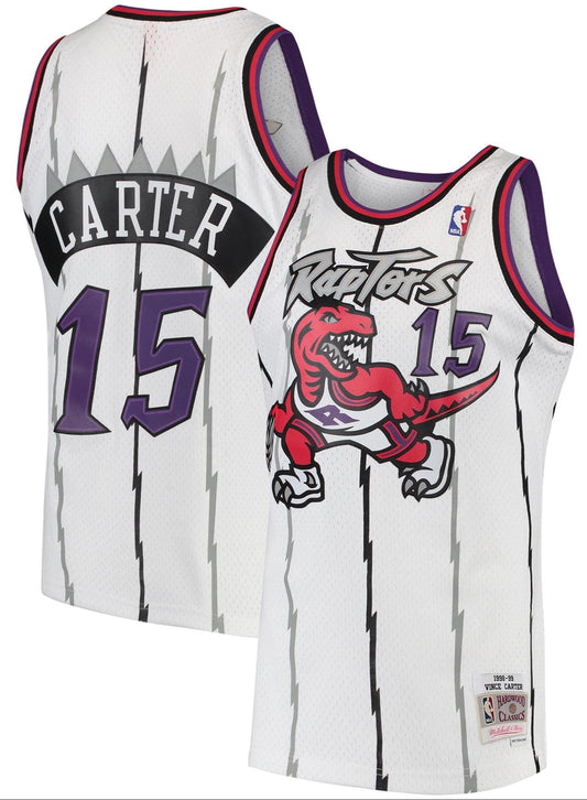 Men's Mitchell & Ness Vince Carter Toronto Raptors White 1997-98 Hardwood Classics Swingman Jersey - Pro Jersey Sports