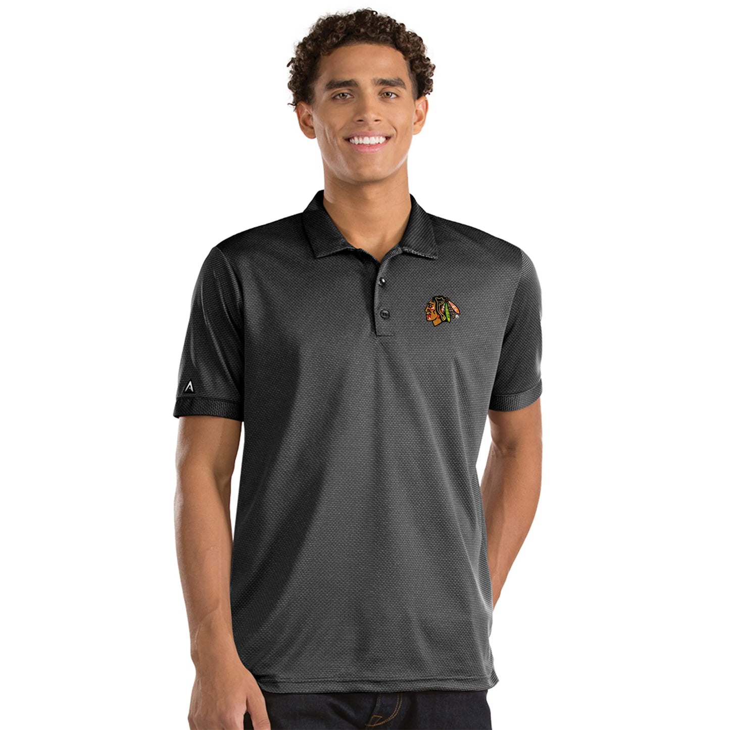 Mens Chicago Blackhawks Clutch Polo By Antigua - Pro Jersey Sports