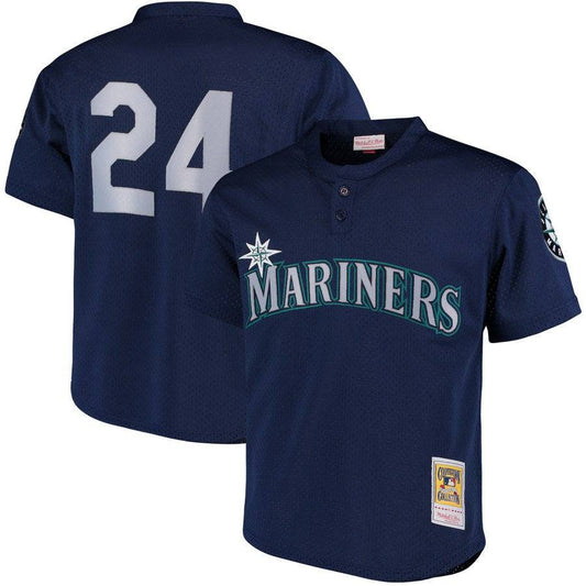 Men's Seattle Mariners Ken Griffey Jr. 1995 Mitchell & Ness Navy Cooperstown Collection Mesh Batting Practice Jersey - Pro Jersey Sports