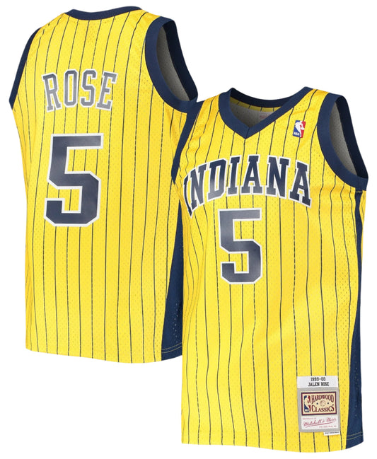 Men's Jalen Rose Indiana Pacers Mitchell & Ness 1999-00 Hardwood Classics Swingman Jersey - Gold - Pro Jersey Sports