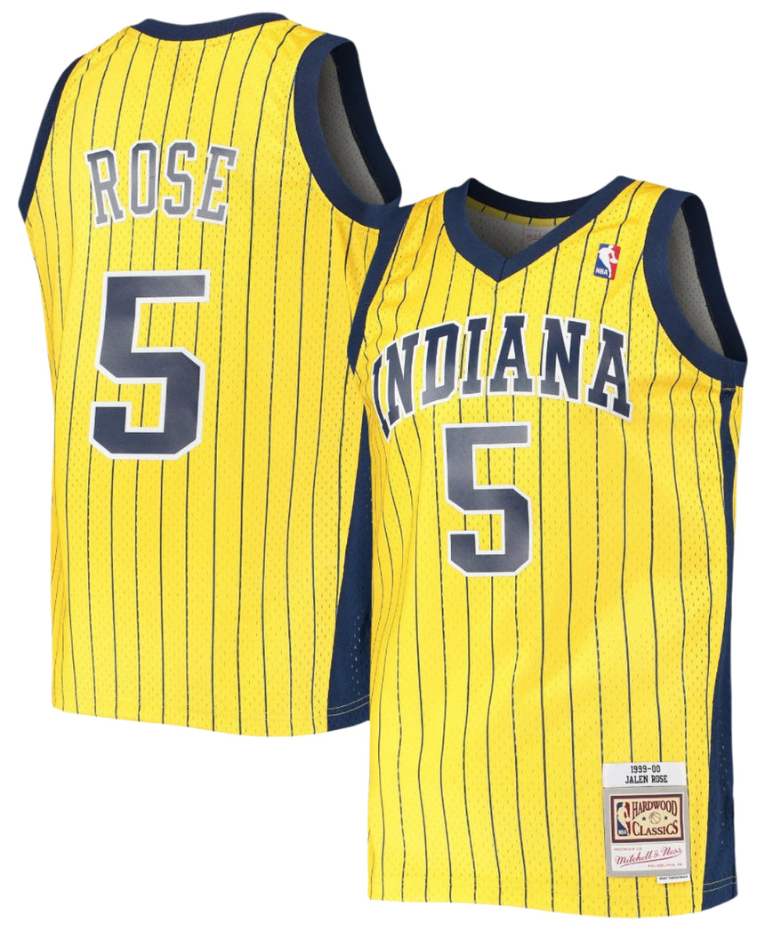 Men's Jalen Rose Indiana Pacers Mitchell & Ness 1999-00 Hardwood Classics Swingman Jersey - Gold - Pro Jersey Sports