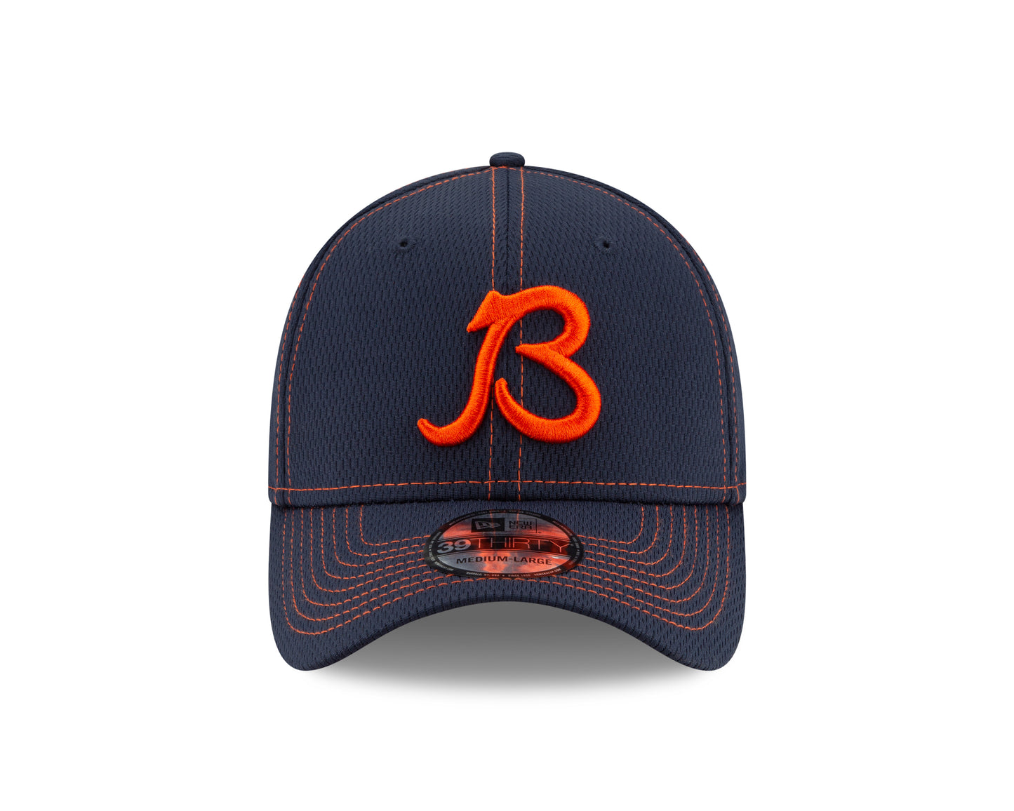 Chicago Bears 2019 Established Collection Sideline Road "B" Logo 39THIRTY Flex Hat