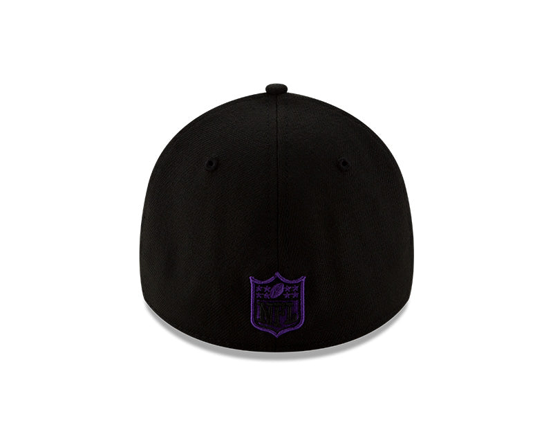 Men's Minnesota Vikings New Era 2020 NFL Draft Alternate Black 39THIRTY Flex Hat