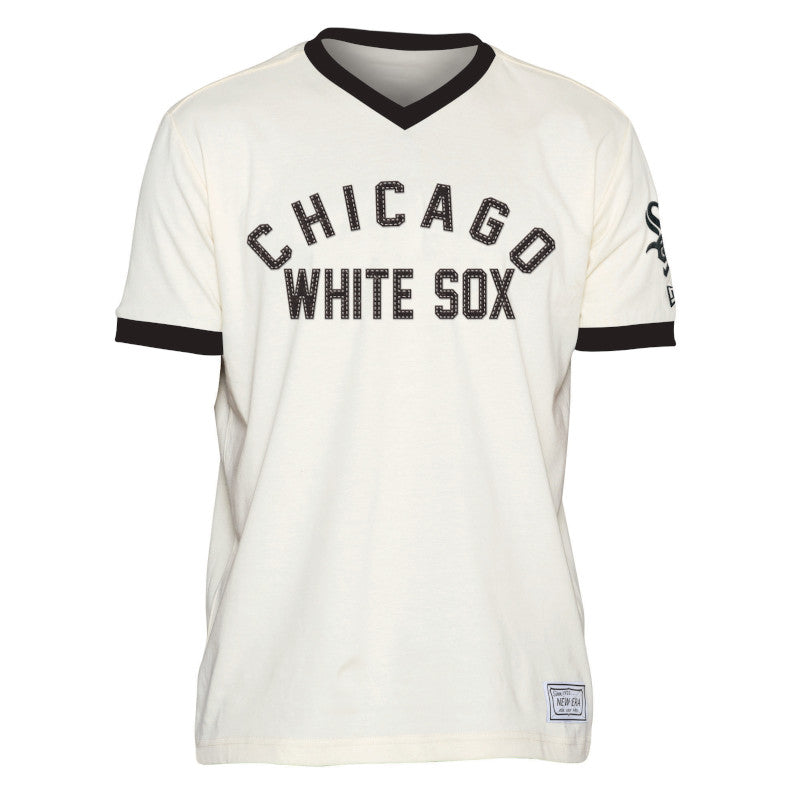 Men's Chicago White Sox Cream Block New Era Tee - Pro Jersey Sports