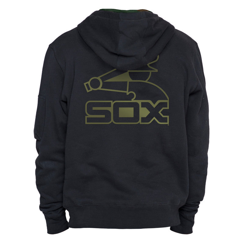 Mens Chicago White Sox Alpha Industries New Era Black Cooperstown Collection Hoodie - Pro Jersey Sports