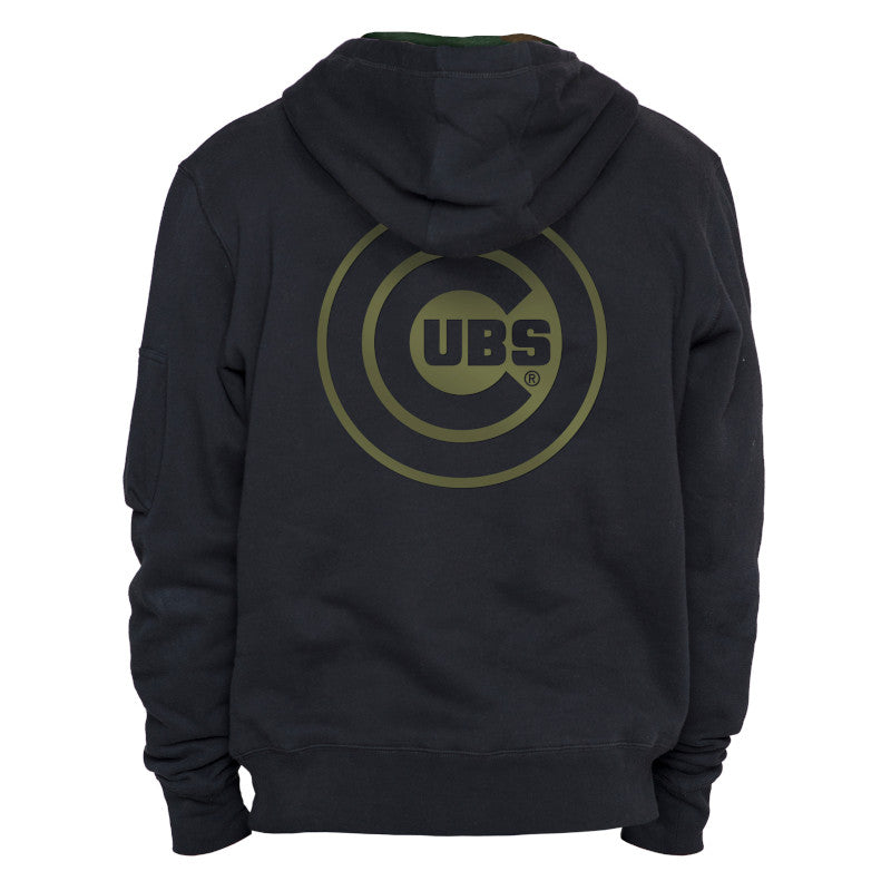Mens Chicago Cubs X Alpha Industries New Era Black Primary Logo Hoodie - Pro Jersey Sports