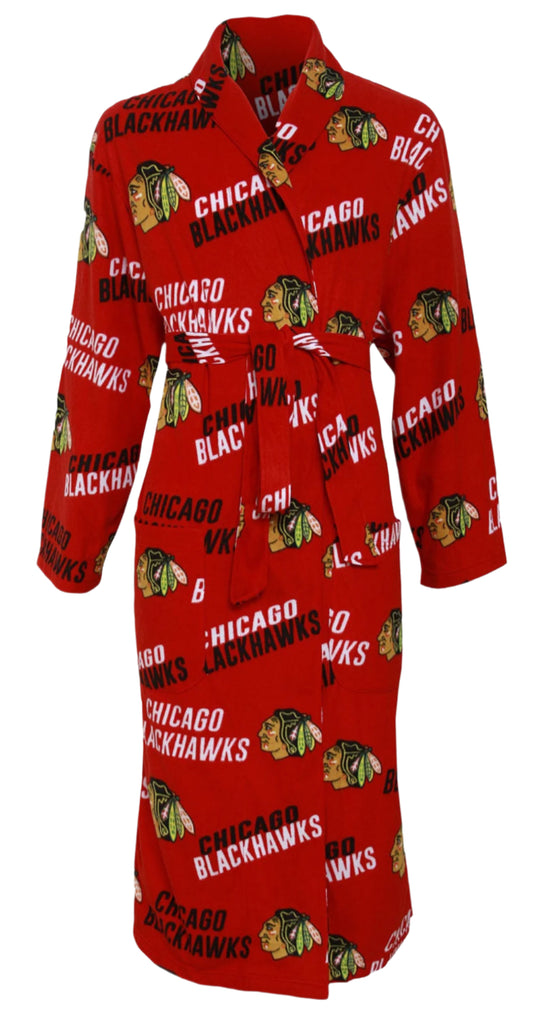 Women's Chicago Blackhawks Red Facade Microfleece Robe - Pro Jersey Sports