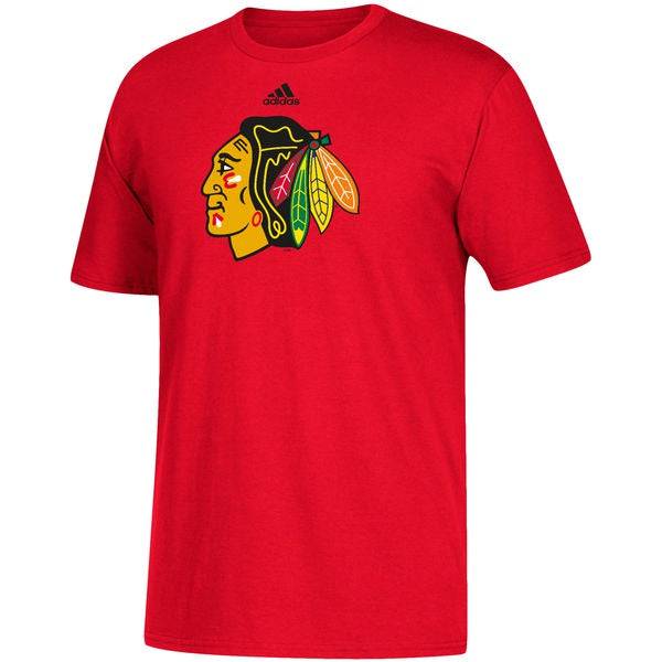 Men's Chicago Blackhawks adidas Red Primary Logo T-Shirt - Pro Jersey Sports